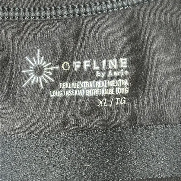 NWOT OFFLINE by Aerie Black Flare Jumpsuit Activewear with adjustable straps XL - Image 2