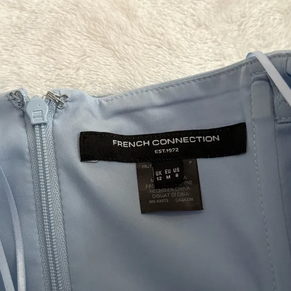 French Connection Strapless Pale Blue Dress - Image 8