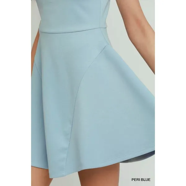 Umgee‎ Collared Quarter Zip Tennis Dress - Peri Blue - Small - Image 5