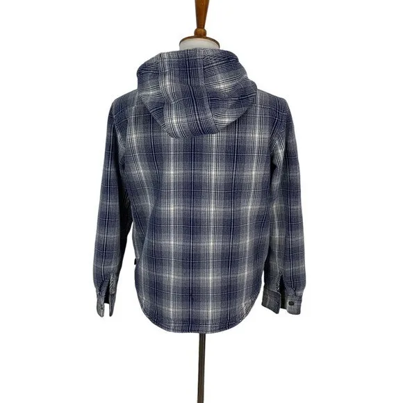 The North Face Jacket Small Blue Hooded Fleece Outdoor Hiking - Image 4