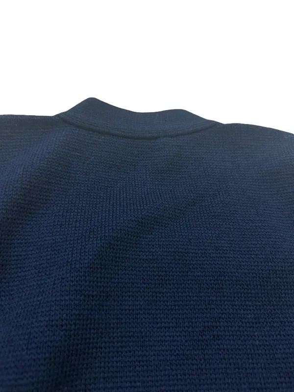 Pendleton Navy Floral Rose Print Cardigan Sweater Wool Knit Button Large Women's - Image 10