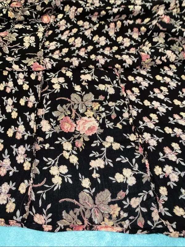 UNBRANDED Broomstick mixed print ditzy floral tea rose round neckline size L - Image 5