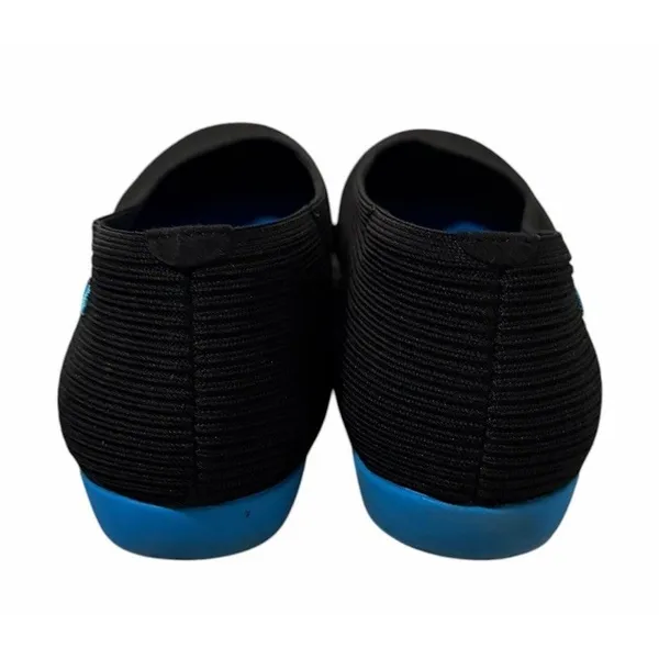 VIVAIA Margot Walker Square Toe Knit Flats‎ Black Blue Sole EU 40 Size 9 - Image 4