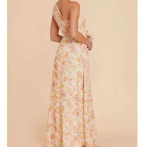 Birdy Grey Kira One-Shoulder Maxi Dress in the "Pressed Floral" Pattern - Image 7