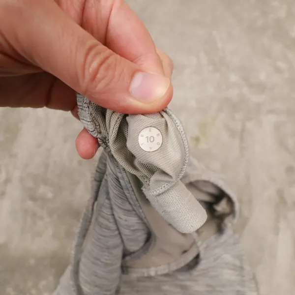 Women's Heather Gray Power Y Tank Top size 10 Yoga Gym - Image 4