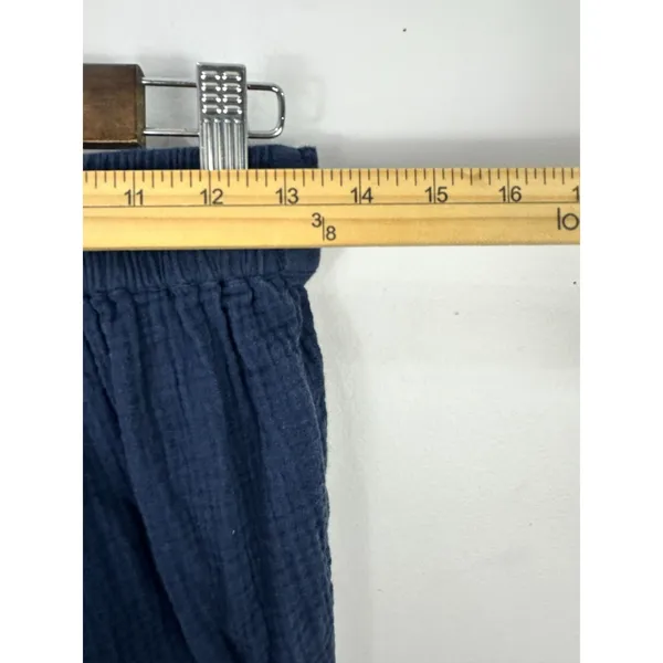 Philosophy Wide Leg Pull On Organic Cotton Pants Womens Small Blue Gauzy Minimalist Beach‎ - Image 5