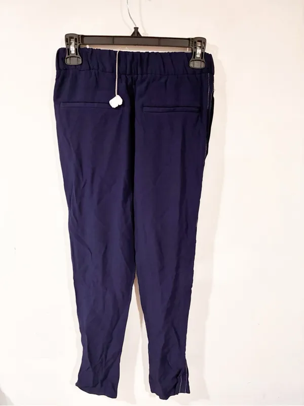 Marni Made in Italy Blue Pull on Size 40 Side Stripe Elastic Waist Pants - Image 4