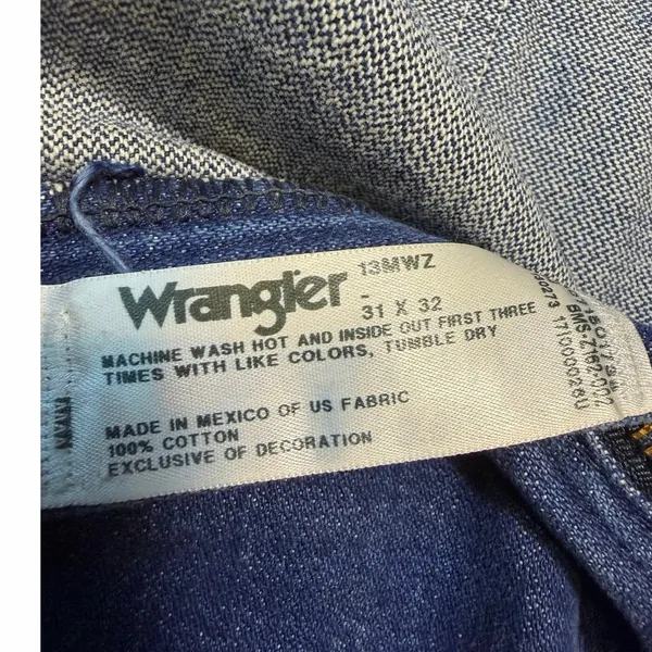 Wrangler Cut Off Denim Jean High Rise Shorts Frayed Hem - Image 6