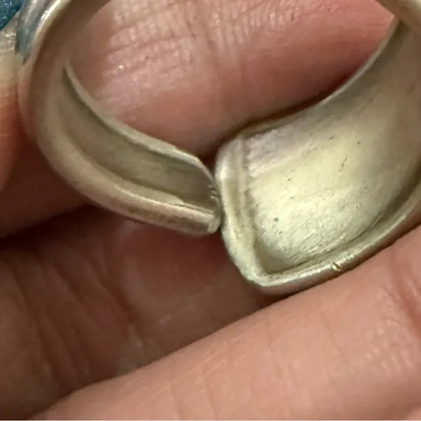 Vintage 1940 “Camilia” Sugar Spoon Ring Size 9 - Image 14