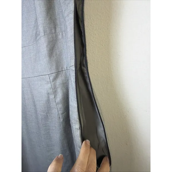 banana republic Woman’s dress 12 gray career cocktail sheath silhouette classic - Image 5