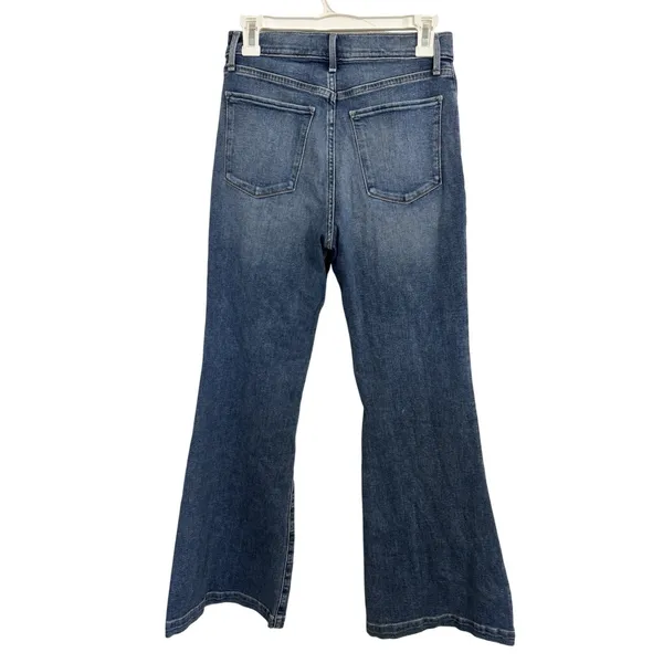 Abercrombie & Fitch The Flare Ultra High Rise Jeans Size 28 6S Whiskering - Image 2
