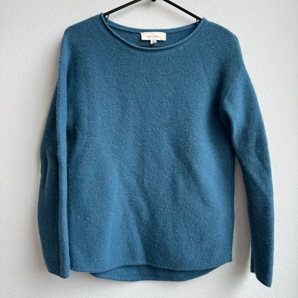 Seasalt Cornwall Fruity Jumper II Teal Blue Merino Wool Knit Sweater US 4 UK 8 - Image 2