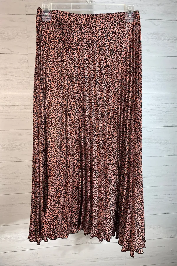 Pull&Bear pleated midi skirt in animal print size XS - Image 6