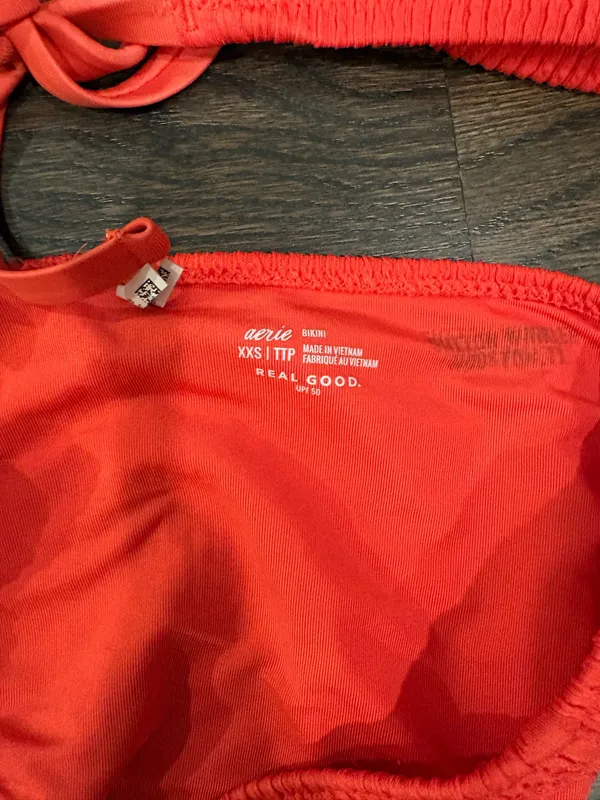Aerie ribbed red halter bikini top and bottom - Image 4