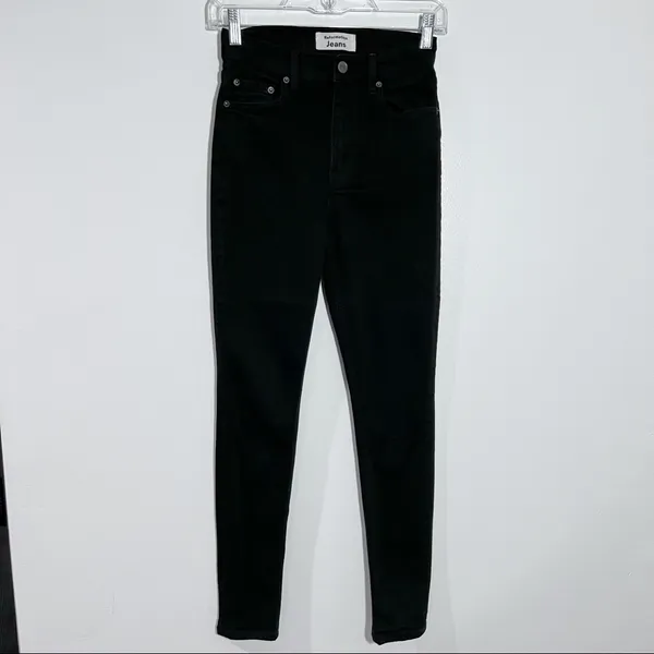 Reformation Harper Ultra High Rise Skinny Jeans‎ Black Size 24 Minimalist Casual - Image 2