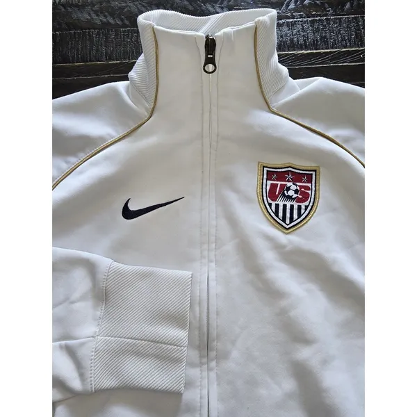 Nike Women's Team USA Soccer White Warmup Anthem Jacket Size Small 4-6 - Image 2
