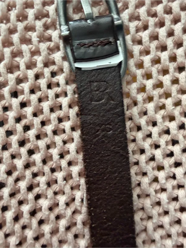 Banana Republic skinny leather studded belt darl brown size xs like new - Image 4