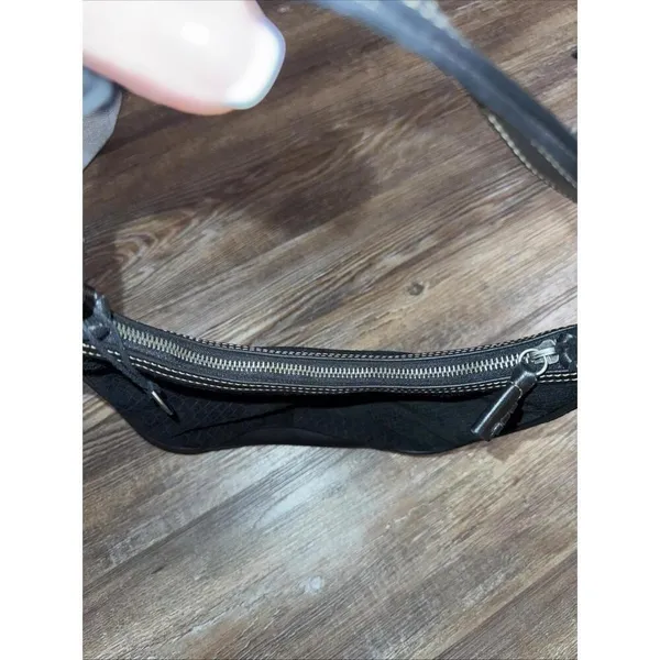 The Sak Boho Hippie‎ Black Leather Equestrian Western Shoulder Hobo Y2K Bag - Image 6