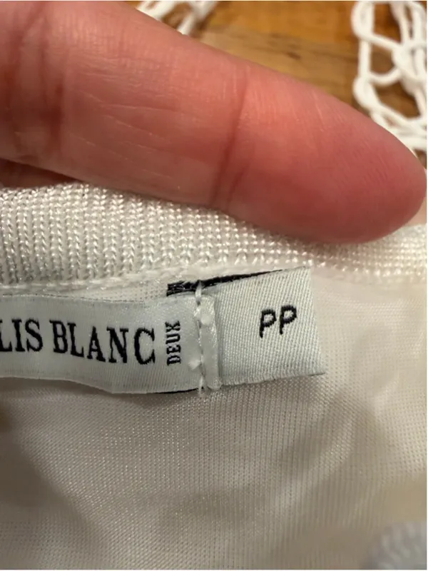 LE LIS BLANC DEUX White Crochet Knit Pleated Layered Maxi Dress Size PP - Image 11