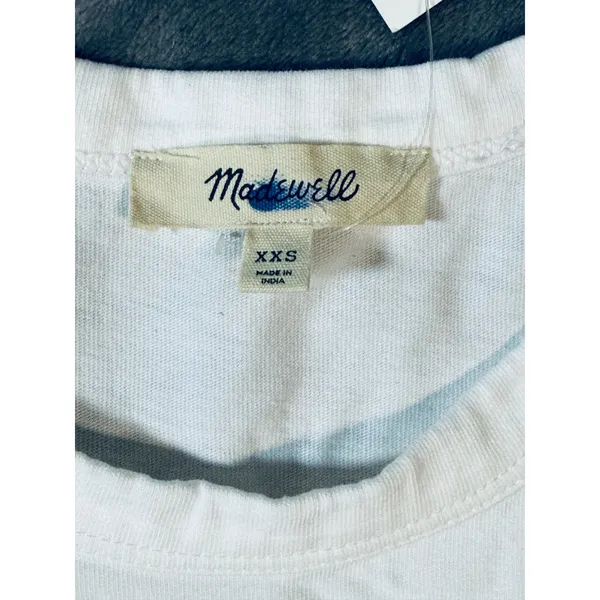 NWT Madewell The Perfect Crewneck Tee in Cotton Eyelet White‎ Size XXS Causal - Image 4