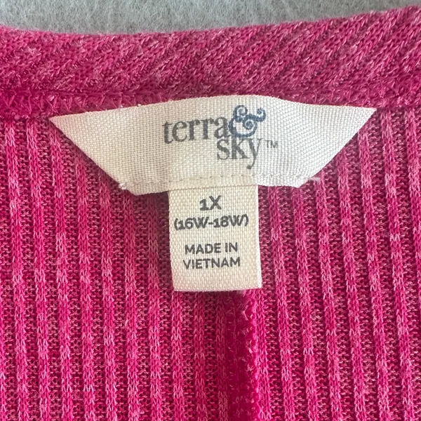Long Sleeve Top Pink Size 1X - Image 2