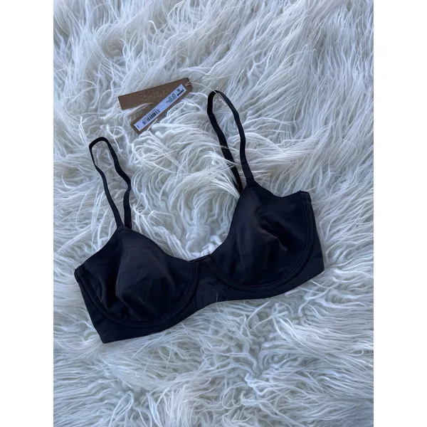 Skims Fits Everybody Unlined Demi Bra Onyx Size 32D - Image 3