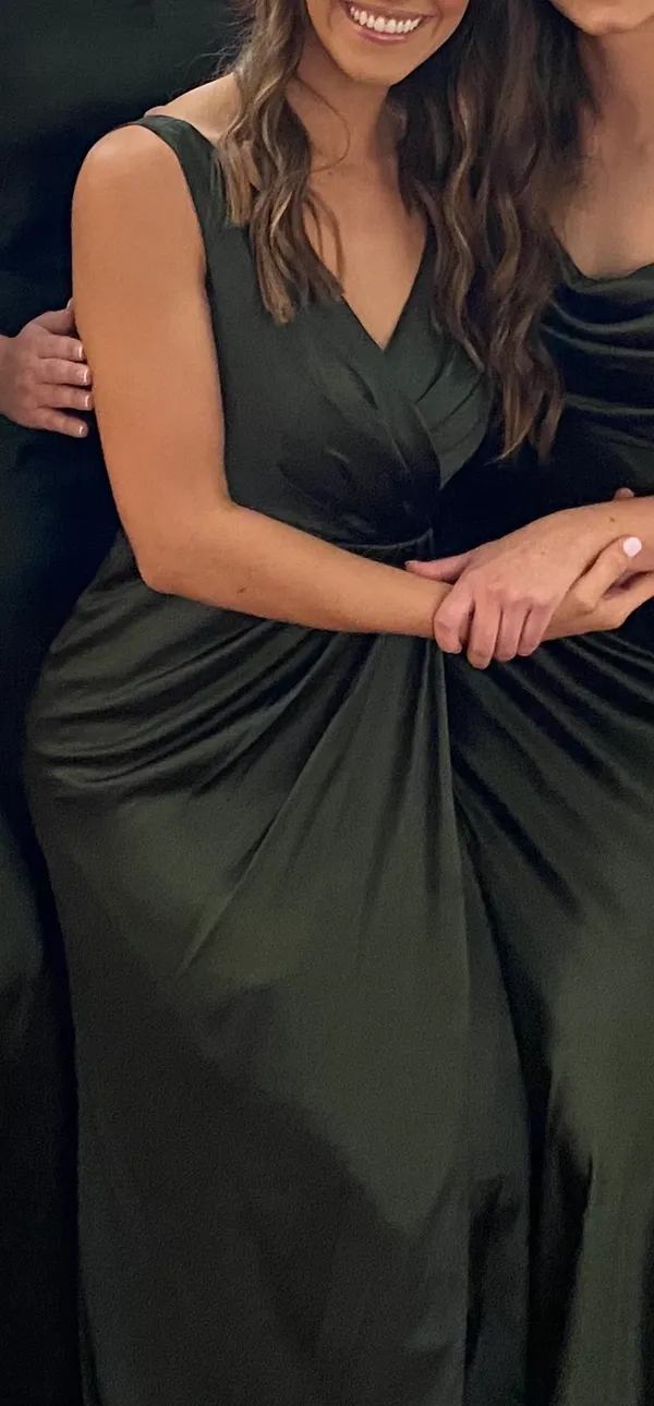 Dark Green Bridesmaids Dress - Image 5