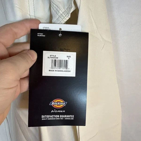 Dickies Women’s Cooling Utility Shirt Temp-iQ Long Sleeve Small Beige Snap NWT - Image 9