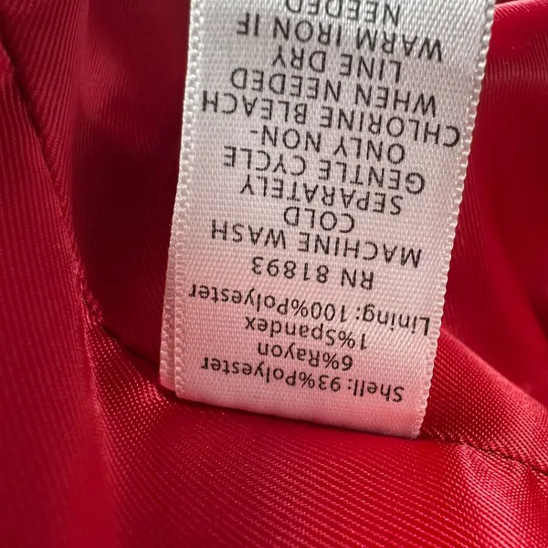 Isaac Mizrahi Live Red Full Zip Stand Collar Car Coat Jacket Large No Hood - Image 6