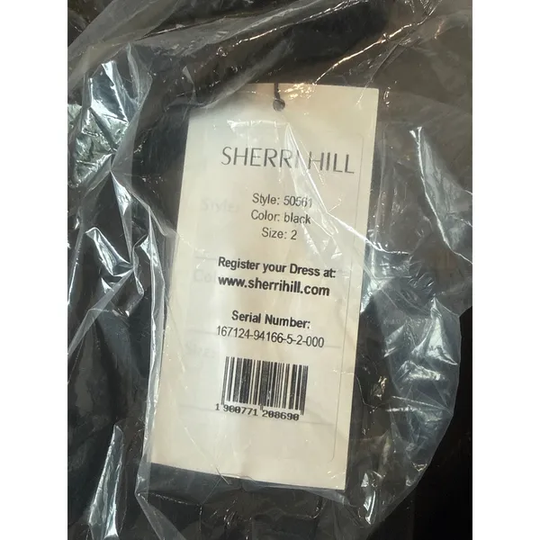 Sherri Hill 50561 Black Beaded Two Piece A-Line Organza Gown Size 2 NWT‎ - Image 5