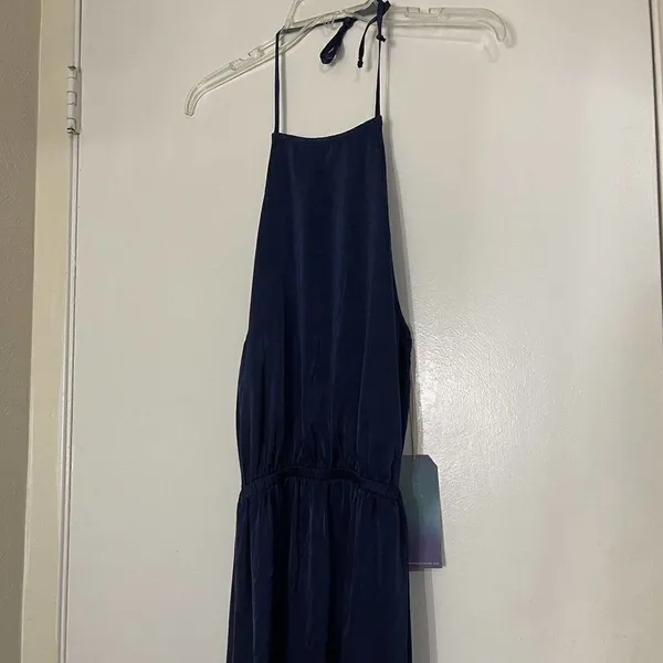 NWT Revolve Show me Your Mumu Heather halter navy side slit maxi dress small - Image 3