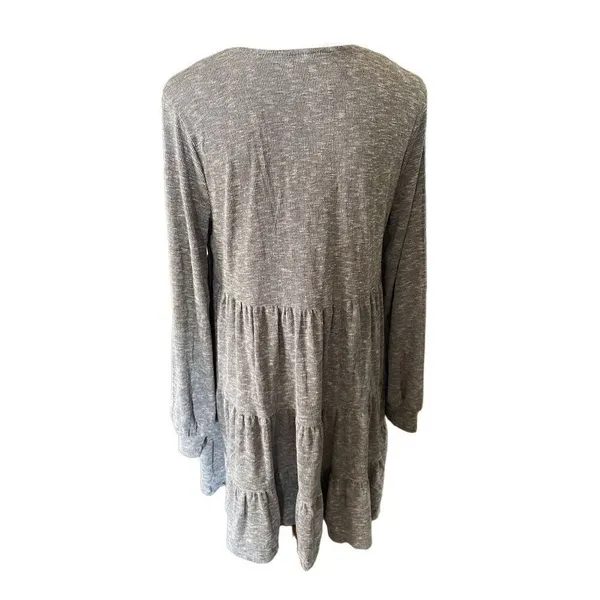 Ces Femme Baby Doll Button Down Swing Dress Mocha Gray Size Small -NWT - Image 6