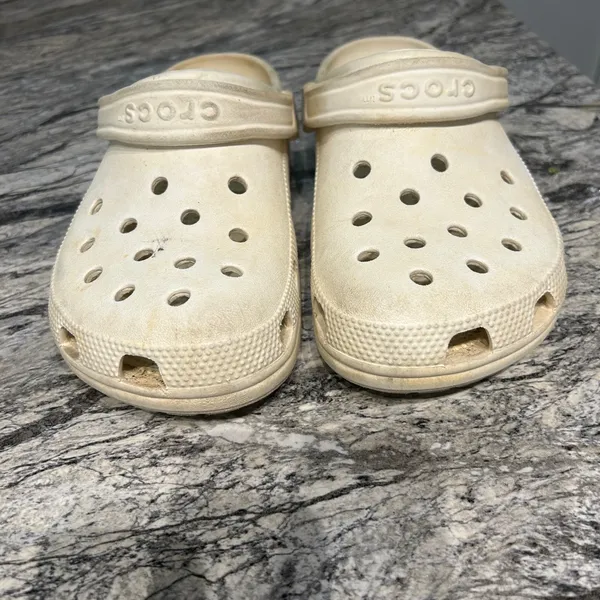 CROCS Cream Sandals with Ventilation and Pivoting Heel Strap - Image 2