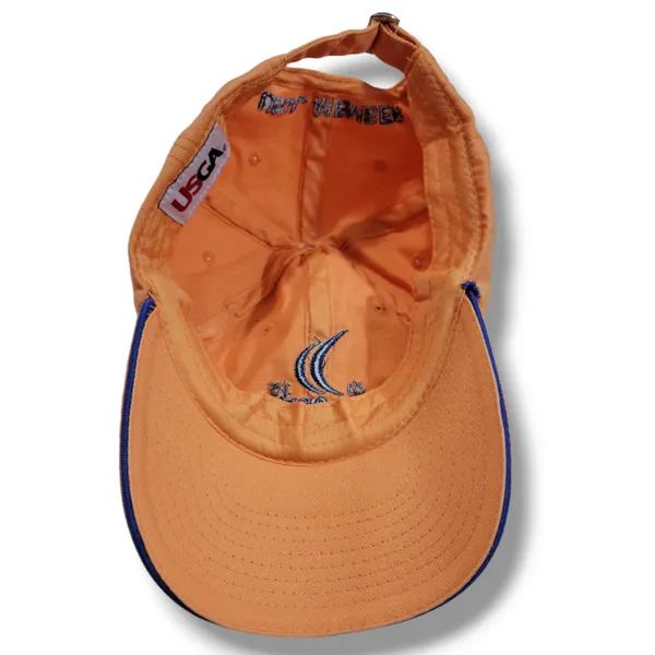 2015 US Open Chambers Bay Hat OSFM USGA Member Embroidered Embroidery Unisex Cap Golf Hat Golfing Golfers Golfer Orange Peach Color With Multicolor Embroidery Adult Unisex Hat OSFM One Size Fits Most Adjustable Strap Back Hat Used Condition See Pictures For Condition - Image 6