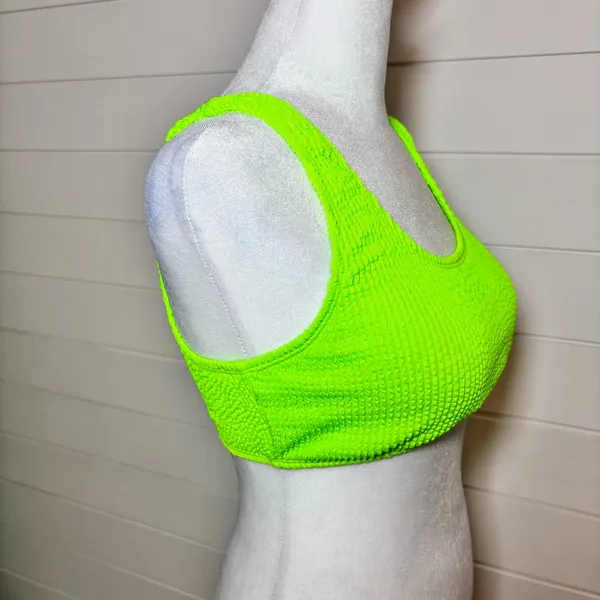 CABANA DEL‎ SOL Lime Green Neon bikini Size M - Image 3