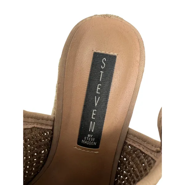 Steven Steve Madden Courage Raffia Espadrille Platform Sandals 7.5 Beachy - Image 6