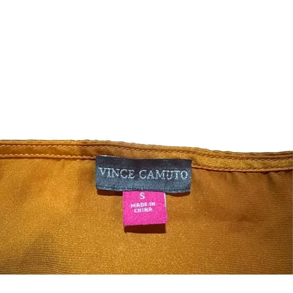 Vince‎ Camuto Blouson-Sleeve Blouse burnt orange rust Sz S - Image 5