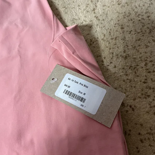 NEW Albion Fit Ad-In Tank Bliss Square Neck Racerback‎ Shelf Bra Top Womens M - Image 4