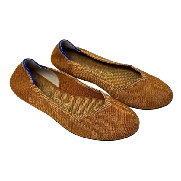 ROTHY’S Fawn Colorway Rounded Toe Ballet Knit Flats Slip On Eco Friendly Size W8 - Image 2
