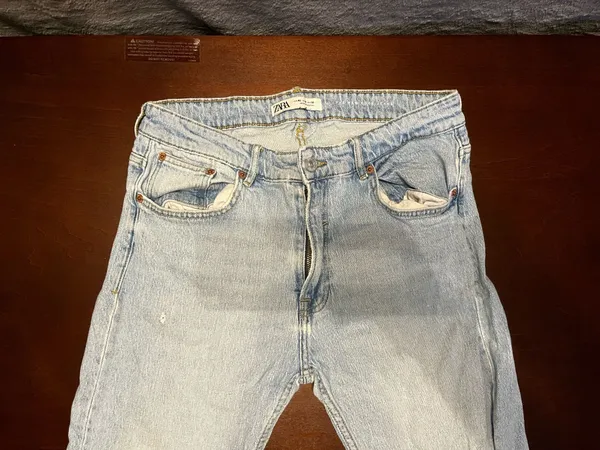 Zara The Raw Edge Jeans Size 32 - Image 5