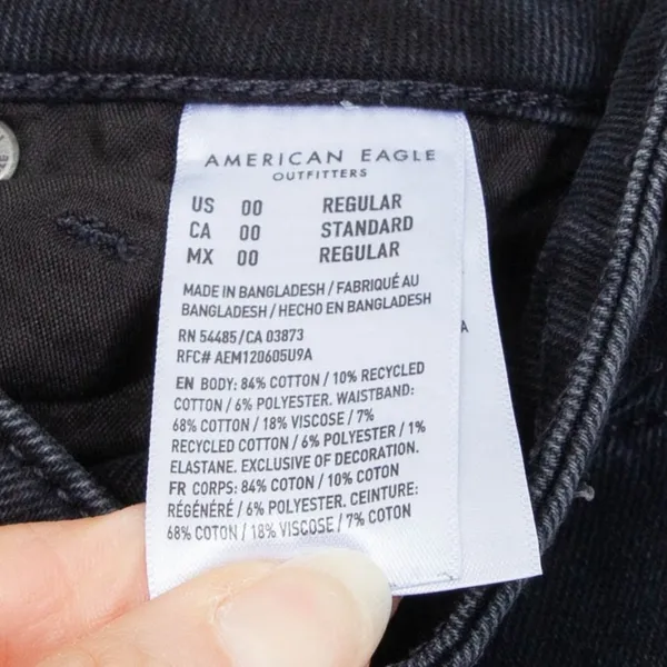 American Eagle High Rise‎ Distressed Mom Jeans Women's Size 00R - Image 8