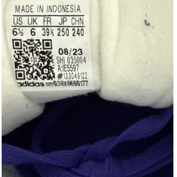 Adidas Shoes Gazelle Purple White Suede Sneakers Size Women's 6.5 - Image 5