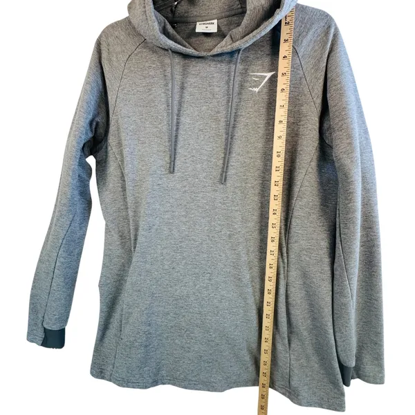 Nike Gymshark Women's Medium Gray Pullover Hoodie Logo Athleisure‎ Gorpcore Cozy - Image 8