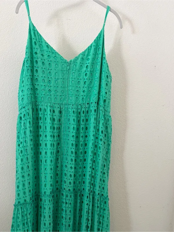 LILLY PULITZER Melody Maxi Dress In Gustavia Green Stripey Rayon Eyelet - Image 5