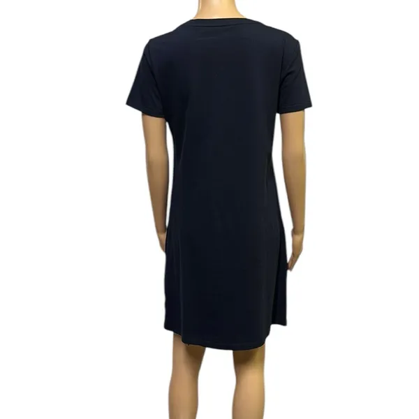 Tommy Hilfiger Embroidered Logo Blue Casual Short Sleeve Shirt Mini Dress Small - Image 7