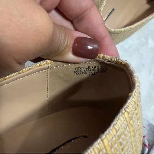 NWOT Ann Taylor Chain‎ Bit Straw Loafers Natural 11M Workwear Office Careerwear - Image 10