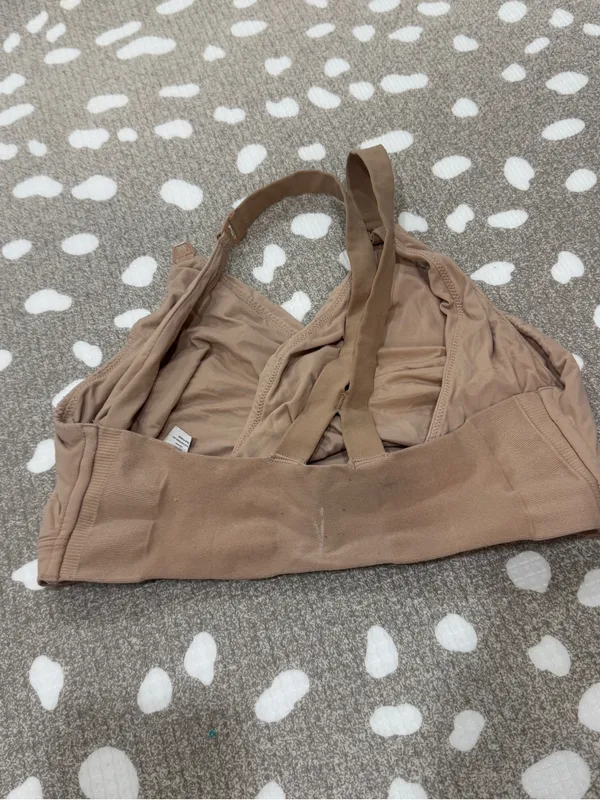 Spanx Bra-llelujah Nursing Bra breastfeeding wireless Racerback Cafe AuLait Nude - Image 5