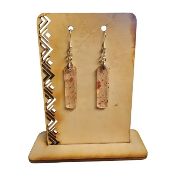 Sparkle Confetti Acrylic Drop Earrings - Image 2