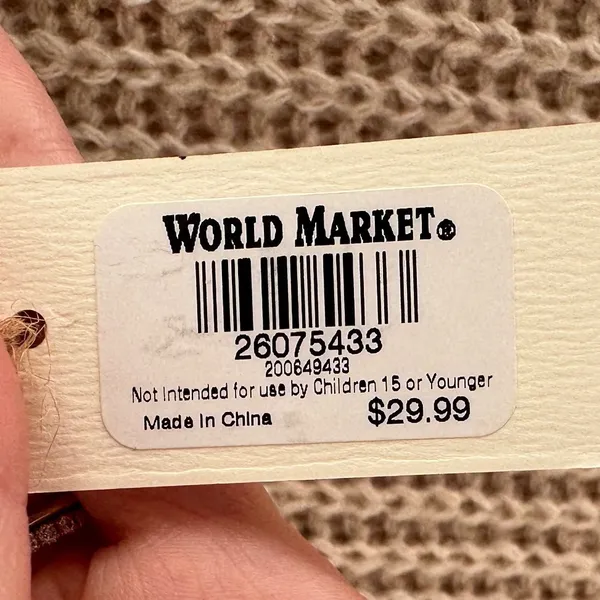 World Market Women Beige Turtleneck Side Tie Knit Poncho Sweater NWT - Image 4