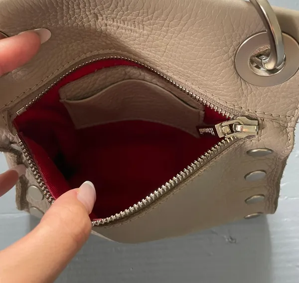Hammitt Gray Leather Tony SML Crossbody Purse - Image 7